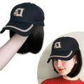 Straight Short Hair Cap With Letter Wig