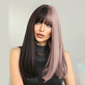 Long Straight Hair Bangs Hair Tail In The Volume Colorful Wig Suitable For Cosplay
