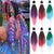 Top 6 PCS Yaki Straight Braids Pre Stretched Jumbo Braid Colorful Braiding Hair