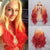 Ins Hot Long Curly Mini Lace Front Colorful Wigs