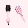 Wigyy - Pink Wave Hair Hot Tool & Hair Dryer Brush Set