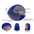 Straight Blue Lace Front Human Hair Wigs