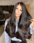 24inches Black Straight Hair Lace Front Wig