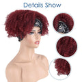 Scarf Wigs Head Wrap Wigs High Puff Drawstring Ponytail