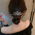 Vintage Diamond Inlaid Crescent Hairpin Butterfly Metal Geometric Hair Clip Hair Claws Women Girls Fashion Hair Accessories
