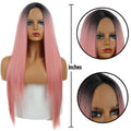 Women' s Pink Straight Hot Mini Lace Front Wig