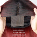 Women' s Red Straight Hot Mini Lace Front Wig