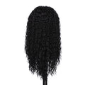 Hot Deep Wave Curly Headband Wig 26" Long Black Synthetic Headband Wigs for Black Women for Daily Use (26", Black)