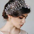 Wigyy Wedding headpiece Crystal Forehead Band Bridal Hair Vine For Bride and Bridemaid