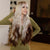 Ladies Bangs Long Curly Hair Silver White Hair Tail Dyed Brown Fluffy Natural Wig