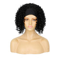 Hot Headwrap Black Spring Curly Synthetic Hair Headband Wigs For Black Women