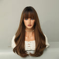 Layers Of Long Curly Hair Bangs Big Wave Wig For Daily Use