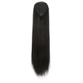 One-Piece Long Straight Hair Drawstring Ponytail Stretch Net Hair Extension Piece