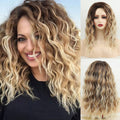 Wigyy Gradient Blonde Curly  Wave For Women Wig