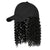 Ins Hot Baseball Cap with 16 Hair Extensions Adjustable Wig Hat Attached African Kinky Curly Hairpiece