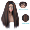 Hot with Headband Yaki Straight Wig for Daily Party Use