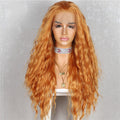 Long Curly Hair Small Volume Wave Forehead Lace Wig Suitable For Party Use