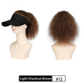 Women's Empty Top Hat Medium Wool Curly Wig For Daily Use