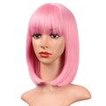 Ins Hot Short Srtaight Bob Blonde Wigs for Women Black Red Brown Orange Pink Cosplay Wigs Natual Hair