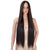 Brown Long Straight Wig Natural Middle Point Heat Resistant Mini Lace Front Wigs