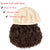 Wigyy Black Berets Cap with 8 Inch Wavy Curly Hat Wig