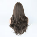Ins Hot Long Curly Hair Big Wave Whole Top Fluffy Natural Air Bangs Wig