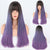 Ins Hot Gradient Color Long Straight Hair With Natural Air Bangs For Parties