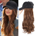 2022 Ins Hot Brown Black Wave Wig With Hat