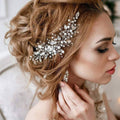 Wigyy  Wedding Hair Clip Rhinestones  for Women Bridal Flower Hair Piece Crystal Wedding Hair Accessories for Brides