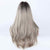 Ins Hot Female Long Curly Flat Bangs Gradual Beige Gray Wig Suitable For Party Use
