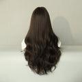 Ins Hot Long Curly Hair Big Wave Whole Top Fluffy Natural Air Bangs Wig