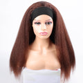 Straight Headband Wig Brown Wigs with Scarf