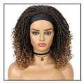 Hot Synthetic Dreadlock Braided Headband Wig Goddess Faux Nu Locs Curly Wig Freetress Twist Crochet Hair 24inch