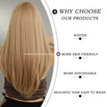 Women's Long Straight Hair Long Bangs Hair Tail Slightly Curly For Daily Use