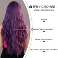 Women's Long Curly Hair Bangs Long Hair Purple Gradient Wig Suitable For Party Use