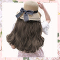 Summer Hat Wigs With Curly And Straight Hair