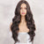 Ins Hot for Women Long Body Wavy Dark Brown Middle Part Water Wave Hair Wig Cosplay Natural Heat Resistan