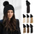 Wigyy  Ins Hot Hat Hair Extension Long Wavy Curly Black Hat Wig