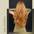 Women's Medium Parting Long Curly Hair Fallen Leaves Yellow Big Wave Wig