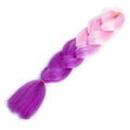 24 Inch Single Ombre Color Glowing Twist Jumbo Braiding Synthetic Hair Extension