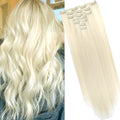 16 Clips Long Straight Hair Extensions