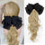 Claw Clip Ponytail Hair Extensions long Curly hair Natural bow Tail False Hair