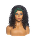 Hot Sexy Kinky Long Curly Wig with Green Headband