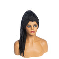 Hot Sexy Kinky Long Curly Braid Black Wig with Black Headband