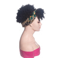 Hot Sexy Kinky Bang Wig with Mix Green&Black Headband