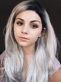 Grey Synthetic Lace Front Wig