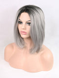 Silver Synthetic Lace Front Wig