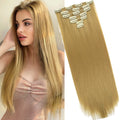 16 Clips Long Straight Hair Extensions