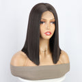 Ins Hot Dark Brown Short Bob Mini Lace Front Wigs For Daily Use