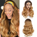 Hot  Synthetic Wigs with Headbands Long Wavy Blonde Wigs for Women